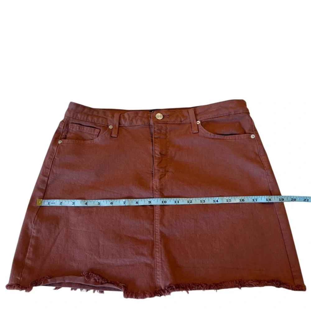 Just Black Desert Chic Denim Frayed Mini Skirt with Festival Western Vibes L